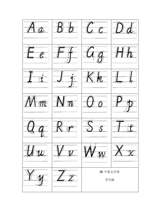 个英语字母书写标准及练习apdf16页