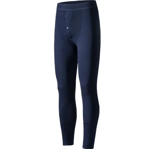 蚕丝贴片保暖裤蚕丝裤蓝色