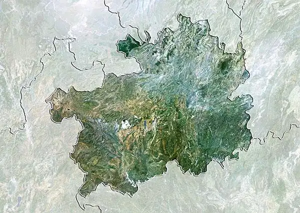 省,贵州,彩色,卫星,图像