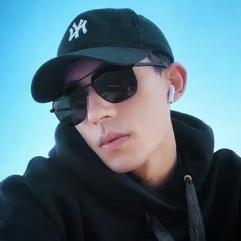 黑衣黑帽墨镜酷炫男男生霸气头像图片