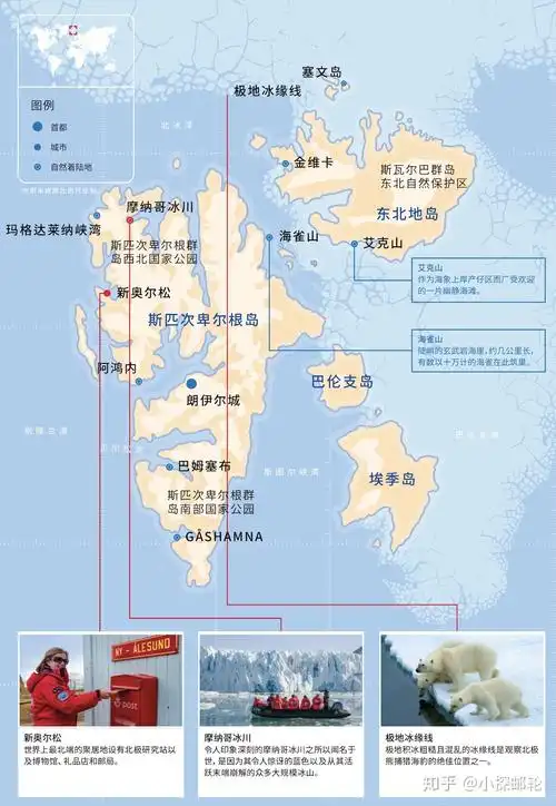 斯瓦尔巴群岛线路:斯瓦尔巴群岛有着被冰雪覆盖的冰川,峡湾,耸立的