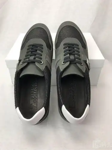 versace collection 男士真皮休闲运动鞋断码一双43