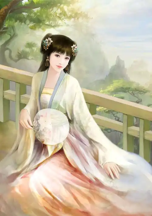 淡雅温婉的古风美女插画欣赏3