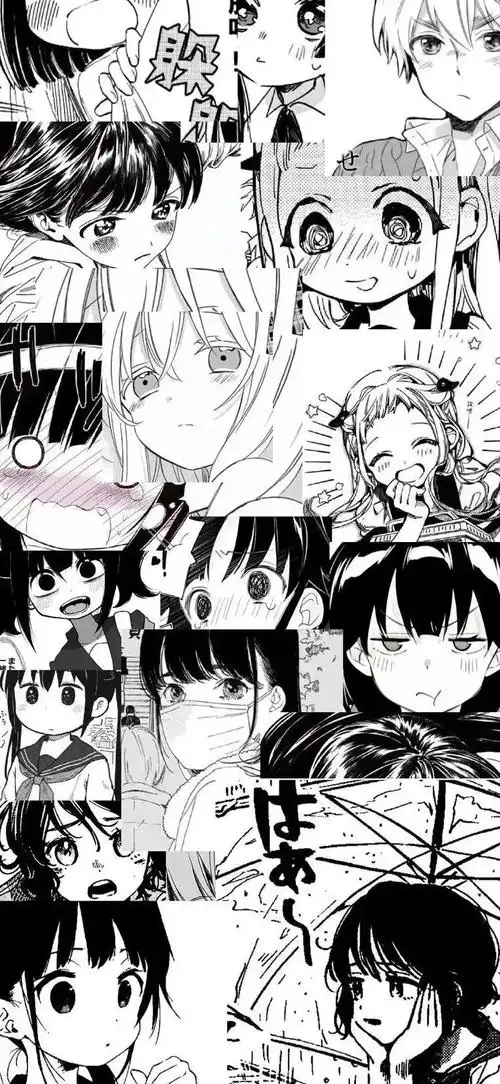 进来拿100张丧系黑白日漫拼贴风壁纸