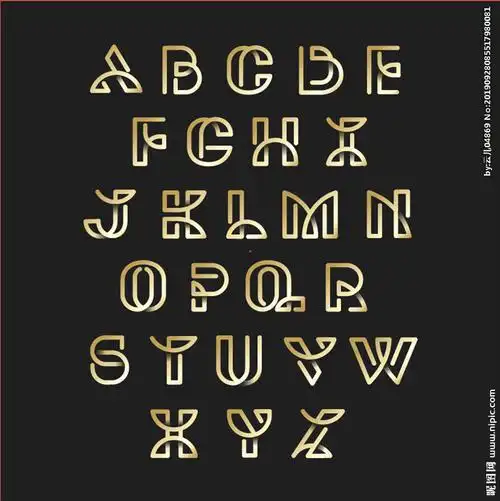 创意英文字母字体设计图片