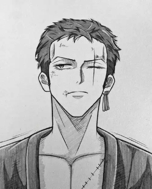 动漫人物素描手绘作品|素描|动漫人物|作品_新浪新闻