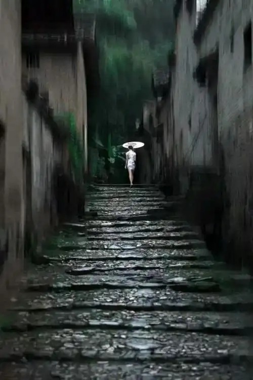 七律/烟雨江南中的雨巷