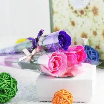 香皂花单支玫瑰七夕情人节礼物赠品创意肥皂花仿真花