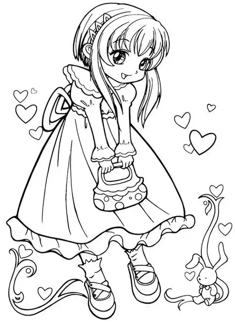 萌系卡通人物的简笔画图片儿童关于动漫人物美少女简笔画图片简笔画步