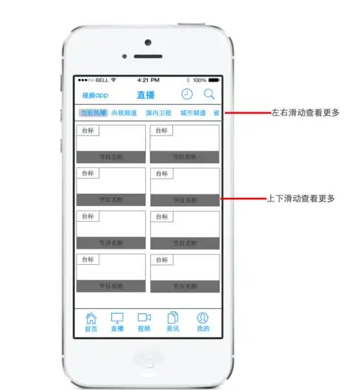 短视频直播app产品axure rp原型
