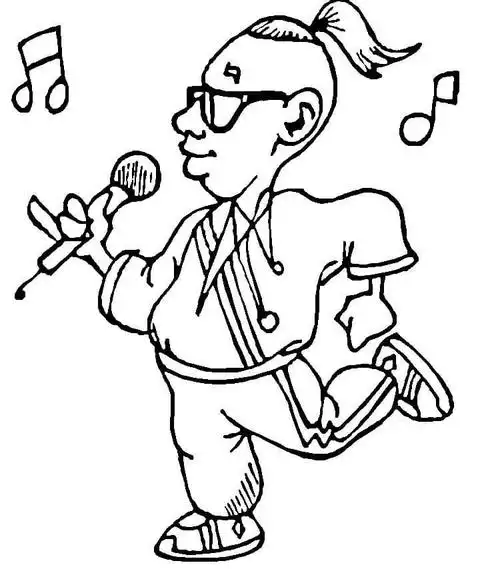 歌手,图片,简笔画-学笔画