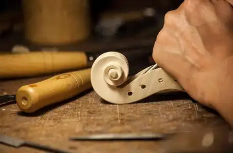 制作生产手工制作小提琴生产过程照片