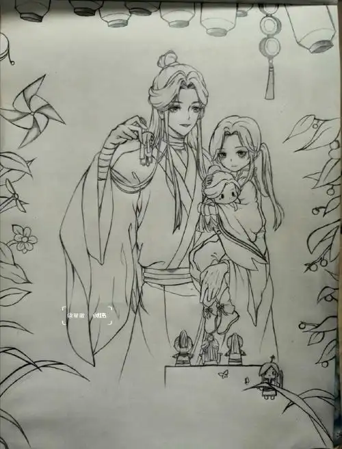 记录一下过程#临摹  #手绘  #天官赐福