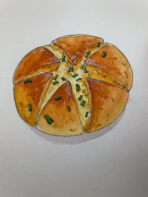 美食钢笔淡彩|纯艺术|绘画|安如泰山 - 原创作品 - 站酷 (zcool)