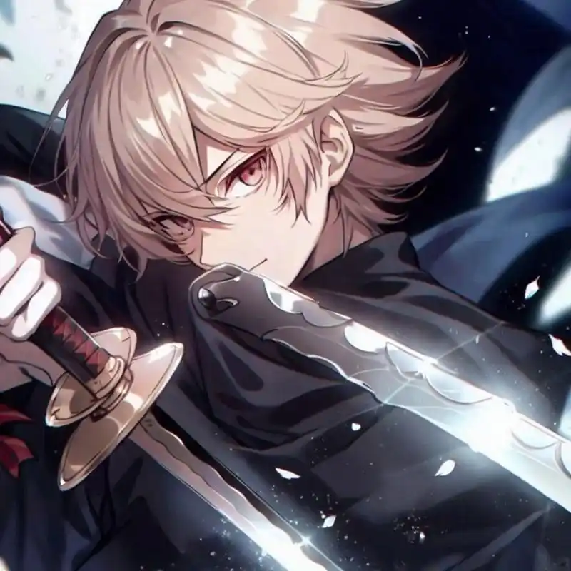 帅气男生拔剑头像