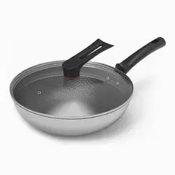 midea美的喆物304不锈钢不粘锅家用不花芯炒锅电磁炉煤气灶专用炒锅