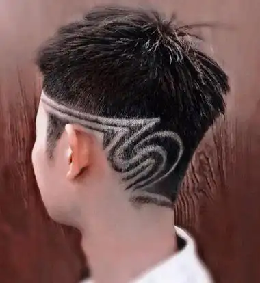 男士鬓角刻字发型男士留鬓角发型设计