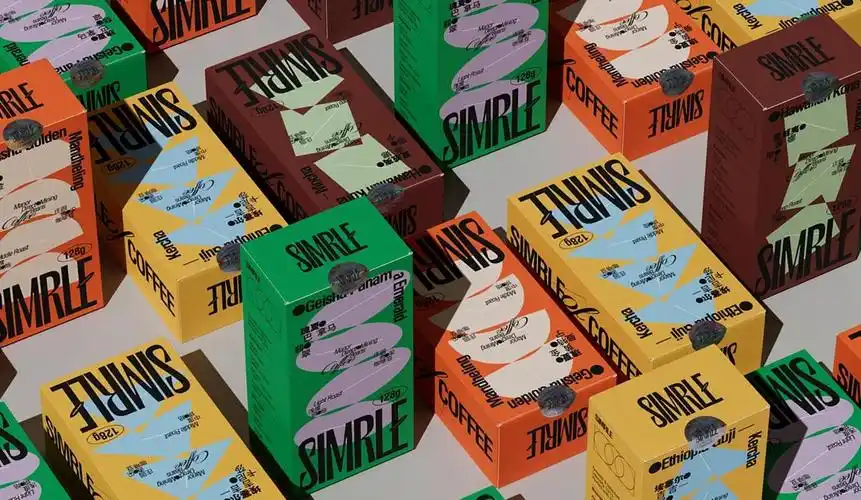 简约对比色!年轻化咖啡包装设计