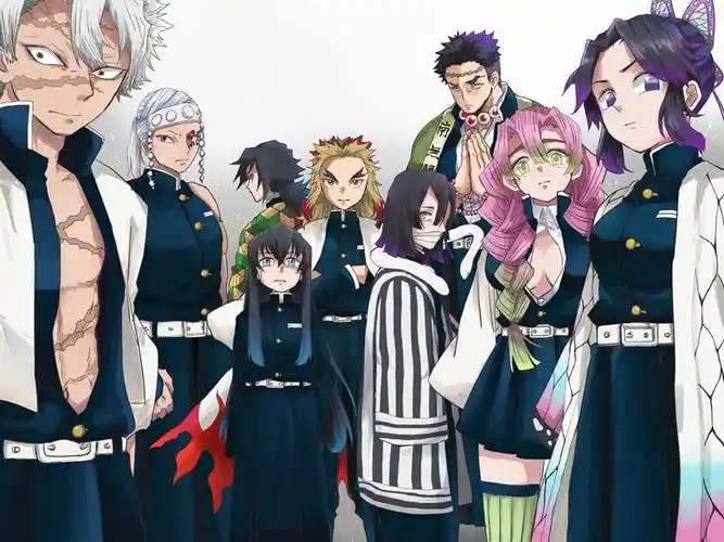 柱浮世江あおい的鬼灭之刃插画图片