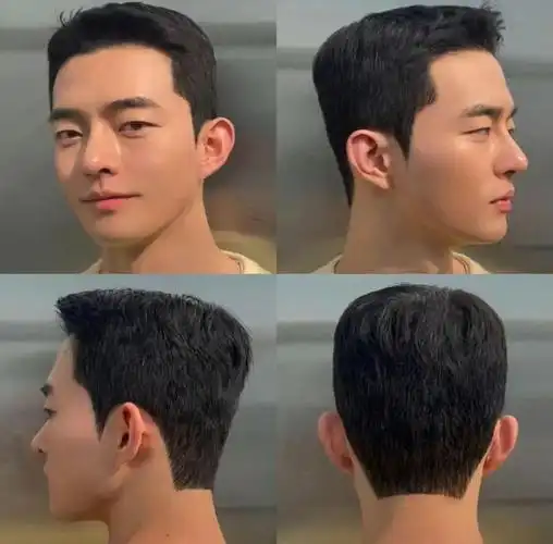 服帖烫发的意义就在于很多男生的发型在修剪短后,会呈现外刺的状态,把