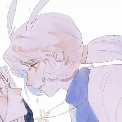 深情一左一右一人一半动漫情侣头像图片