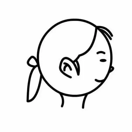 简笔画侧脸女孩头像