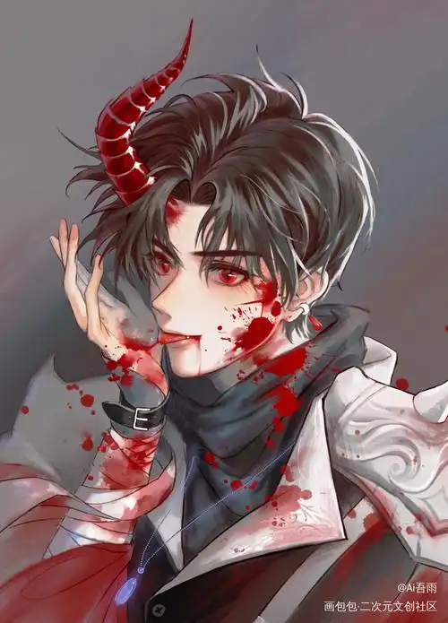 血蛊骑士_病案本予呈贺予绘画作品