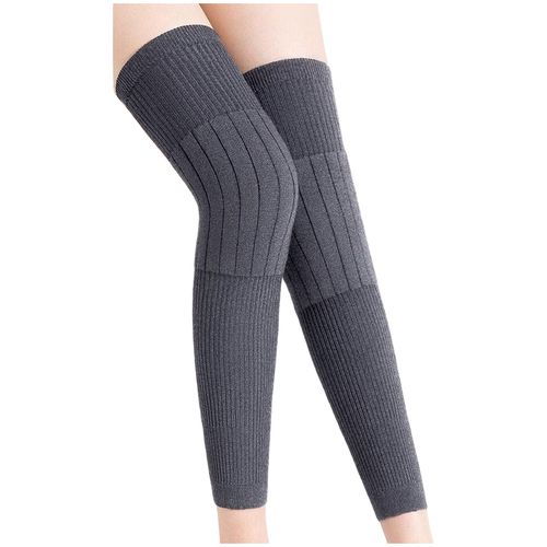 羊毛绒护膝盖套保暖老寒腿男女士关节老年人专用防寒护腿加长筒套