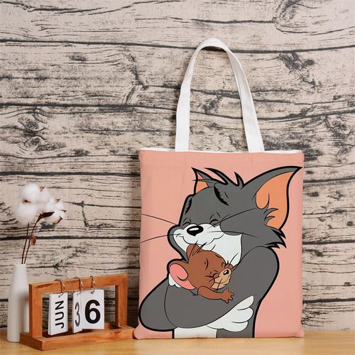 猫和老鼠动漫动画周边帆布包帆布袋学生上课学院清新可爱帆布包包
