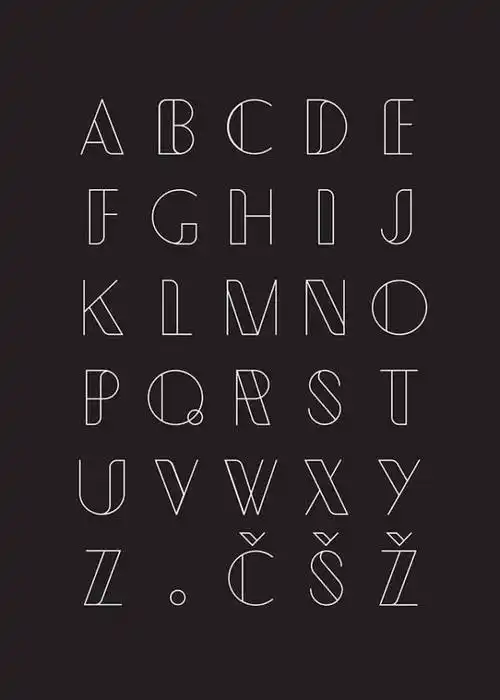 英文字体手绘设计手写26个字母