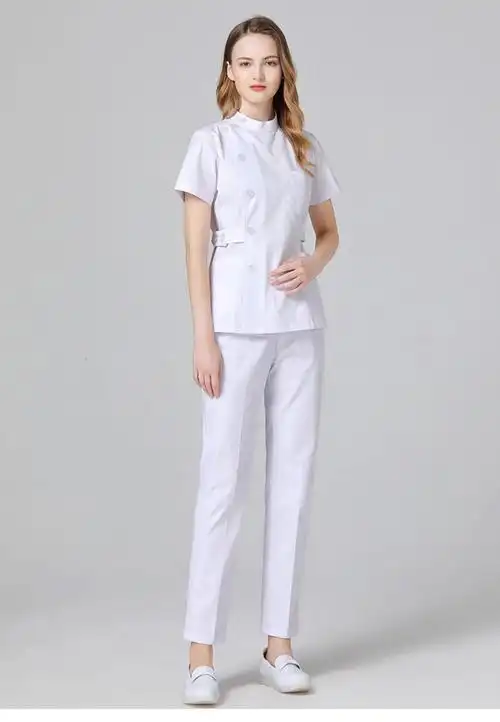 系存护士服女套装长袖夏季短袖圆领分体薄医生牙医牙科口腔工作服