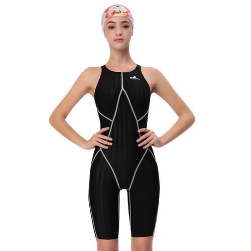 yingfa英发女士竞技连体五分游泳衣比赛训练中腿连体泳衣