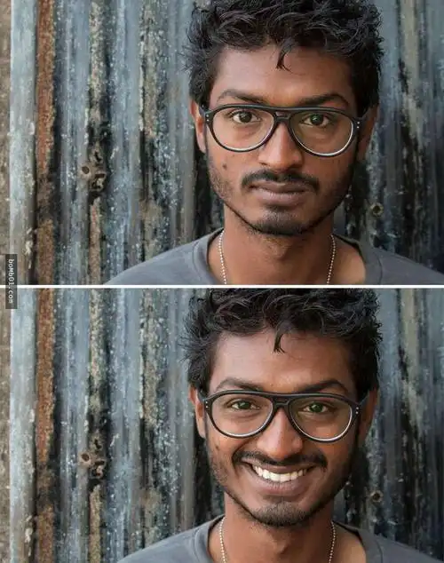 张表情对比图证明「一个笑容的力量」就能改变大家面对陌生人时的感觉