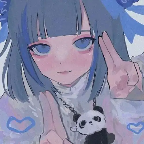 动漫头像:浅蓝色系动漫优质女头