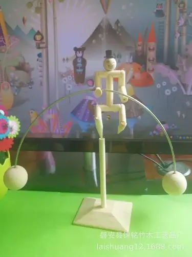 平衡小子平衡摆件小人竹木玩具旅游工艺品竹子玩具减压不倒翁