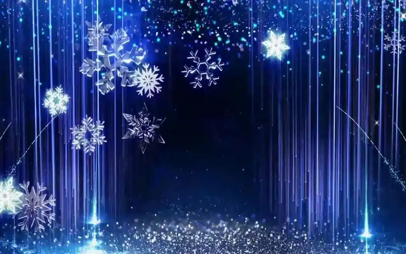 唯美梦幻舞台背景 雪花歌曲背景视频 雪花舞蹈背景 雪花冬奥主题曲