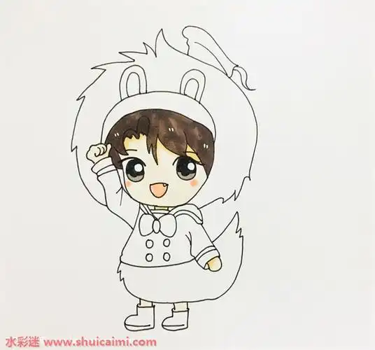 q版王俊凯怎么画 q版王俊凯简笔画步骤图