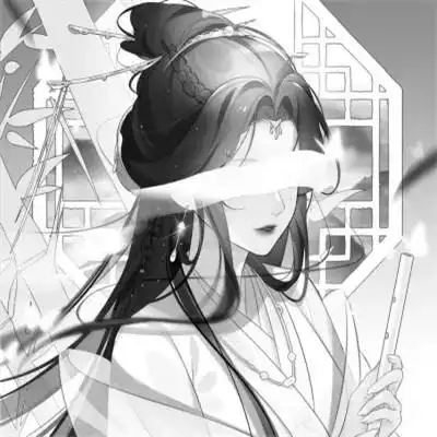 动漫古风头像黑白图片