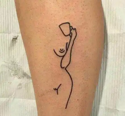 非常简单个性的线条纹身图案(14/27)