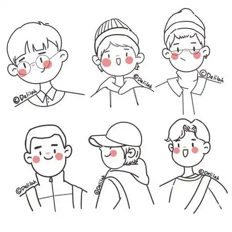 男孩头像简笔画男孩头像简笔画可爱