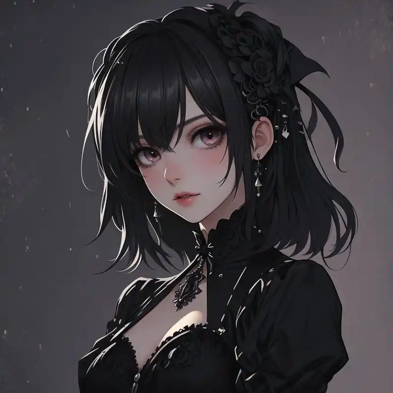 94动漫黑暗系女生头像94 沉浸在动漫黑暗系的世界中,这些女生头像