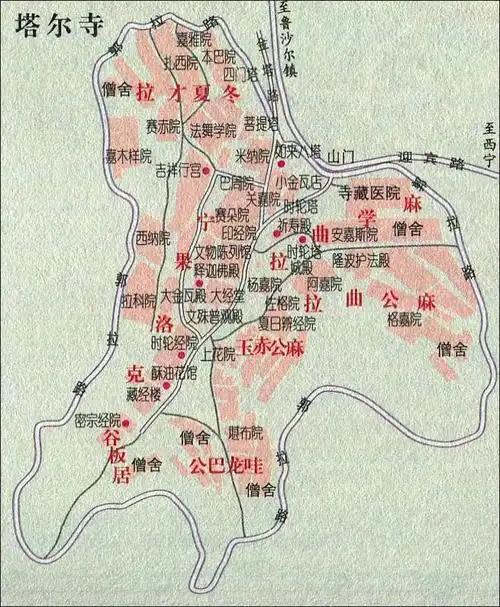 塔尔寺景点导游图