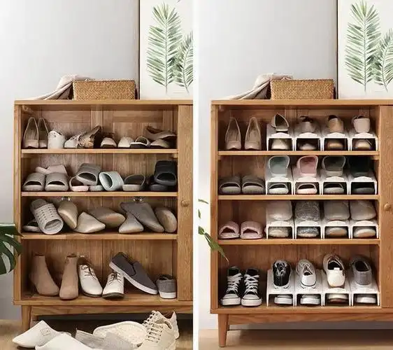 鞋柜内部这样布局,多放两倍鞋