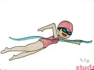 游泳简笔画运动人物简笔画