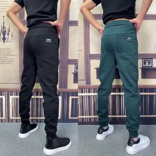 夏季男款修身休闲裤彩色裤子小脚宽松运动裤卫裤长裤束脚春夏男裤