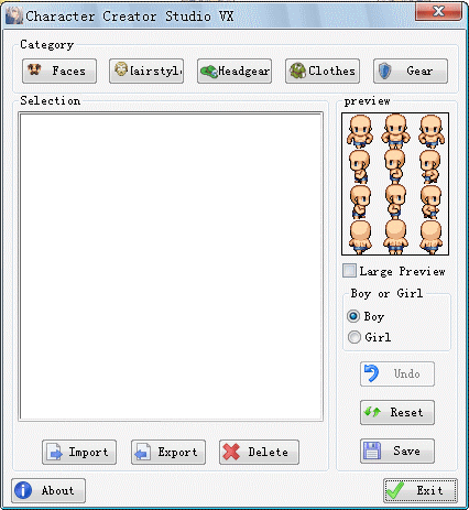character creator studio vx(rpg行走图制作工具) v2.4 绿色版下载