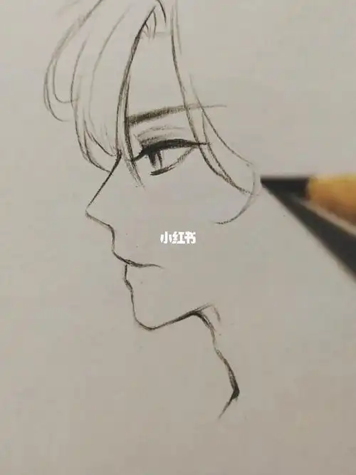 古代男人侧脸简笔画