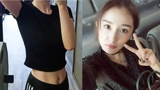 杨幂在微博晒马甲线,众人羡慕其身材好