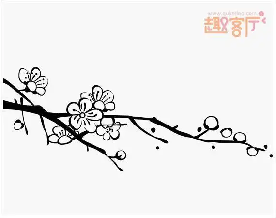 梅花图片简笔画一支梅花怎么画铅笔画