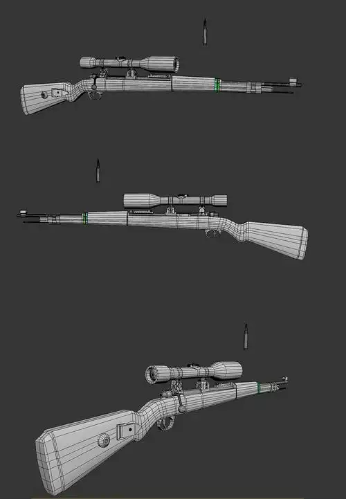 3d武器建模—98k